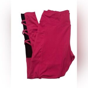 🔥POP Fit Pink with Black Accents Size XL Leggings